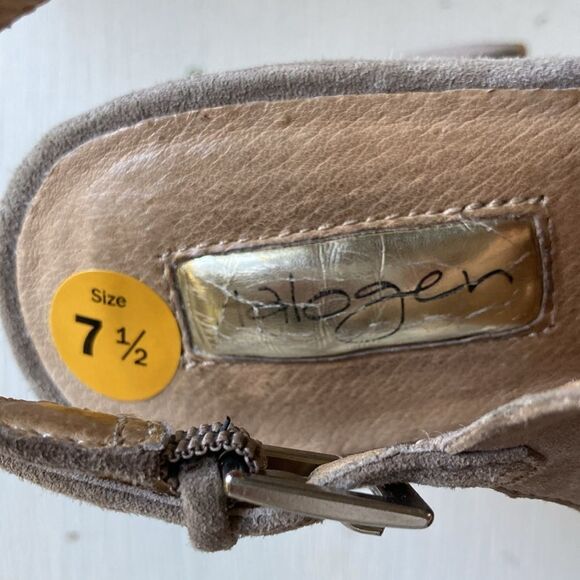 Halogen Sling Back Lazer Cut Suede Zoey Leather Open Toe Sandals Sz 7.5M - Picture 12 of 13